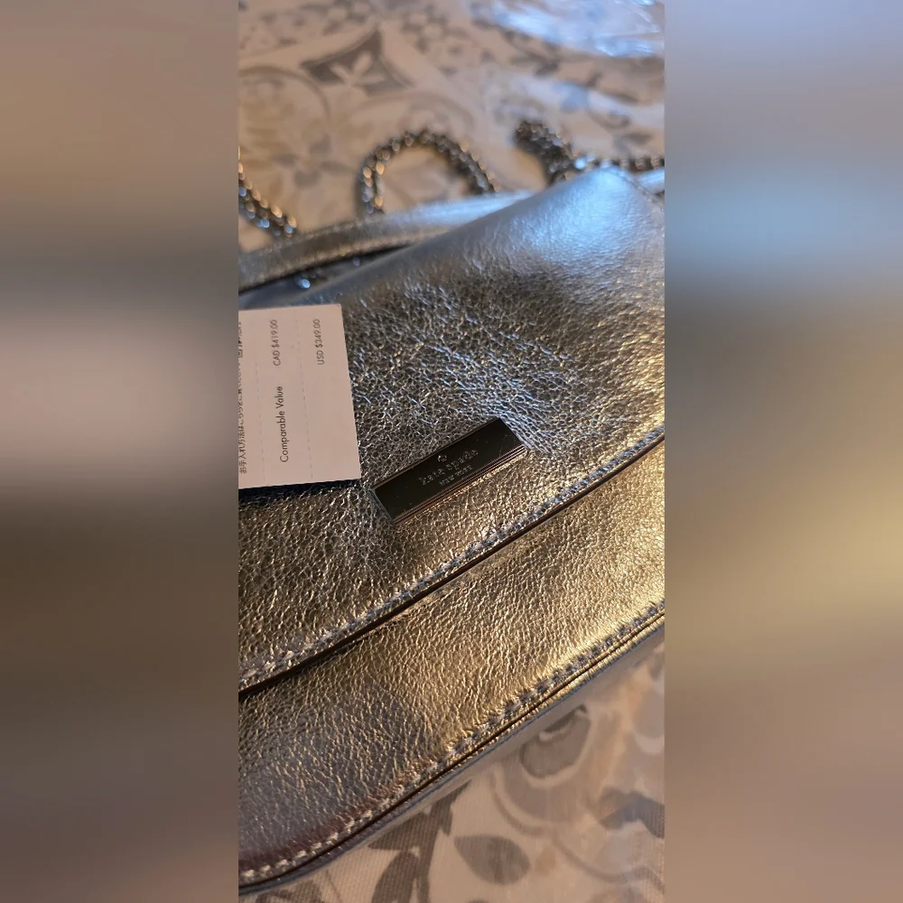 Kate Spade Luxury Silver Chain Crossbody – NWT